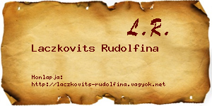 Laczkovits Rudolfina névjegykártya